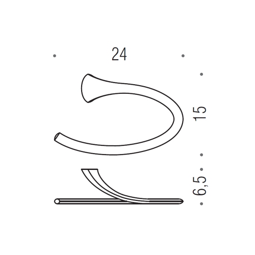 Immagine di Colombo Design LINK porta salviette ad anello, finitura cromo  B24310CR