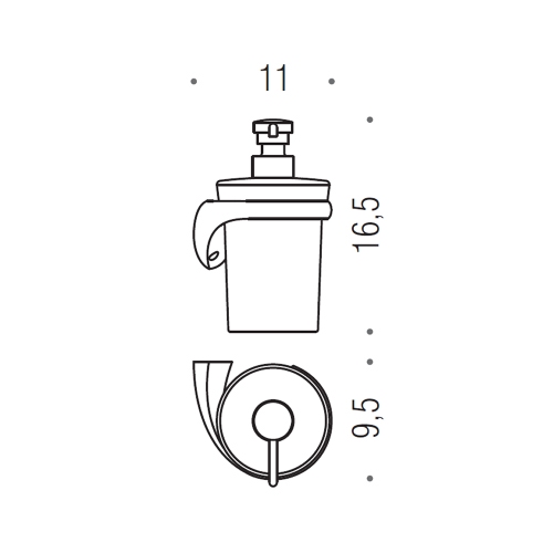 Immagine di Colombo Design LINK dispenser sapone a muro destro, finitura cromo B9310DCR-VAN
