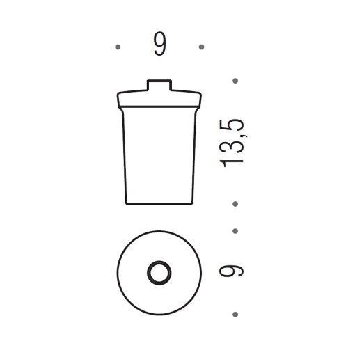 Immagine di Colombo Design RICAMBIO contenitore per dispenser sapone in vetro B93550-VAN