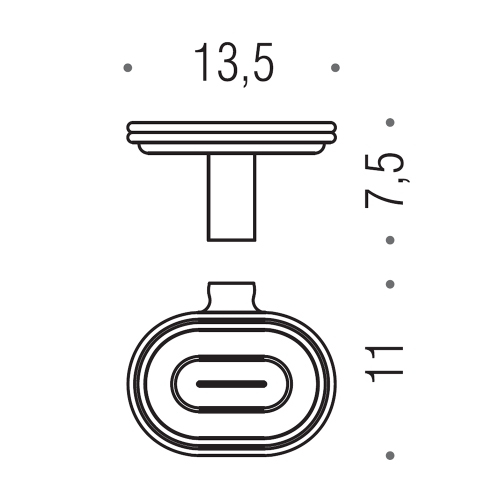 Immagine di Colombo Design LUNA porta sapone, finitura cromo  B01010CR-VAN