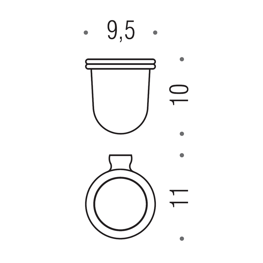 Immagine di Colombo Design LUNA porta bicchiere, finitura cromo  B01020CR-VAN