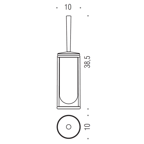 Immagine di Colombo Design LUNA porta scopino d'appoggio, finitura cromo B01060CR-VAN