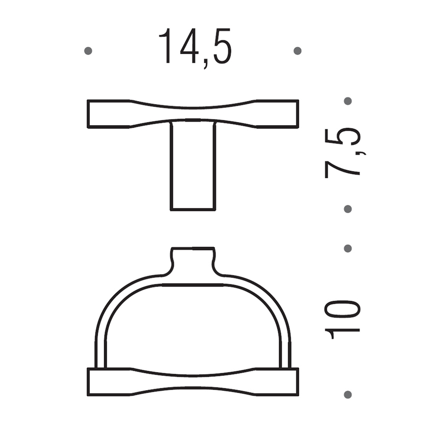 Immagine di Colombo Design LUNA porta rotolo, finitura cromo  B01080CR