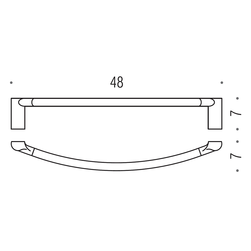 Immagine di Colombo Design LUNA porta salvietta L.48 cm, finitura cromo  B01090CR
