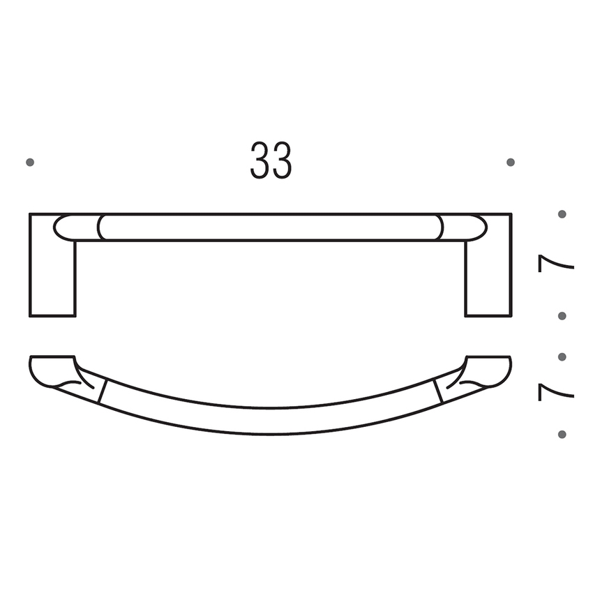 Immagine di Colombo Design LUNA porta salvietta L.33 cm, finitura cromo B01310CR