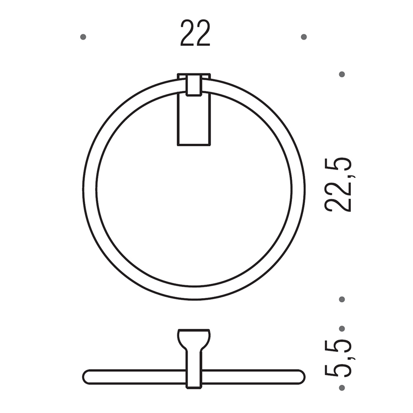 Immagine di Colombo Design LUNA porta salviette ad anello, finitura cromo  B01110CR