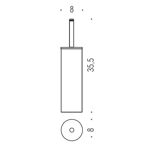 Immagine di Colombo Design LUNA porta scopino d'appoggio, finitura cromo B05060CR
