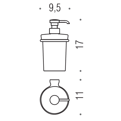 Immagine di Colombo Design LUNA dispenser sapone a parete, finitura cromo B93090CR-VAN