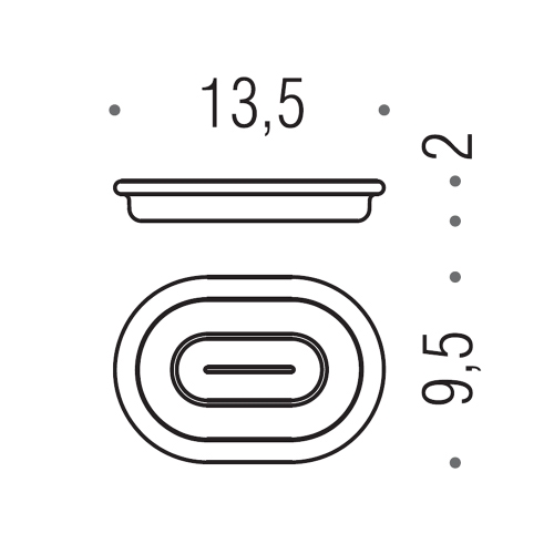 Immagine di Colombo Design RICAMBIO porta sapone, vetro acidato naturale B01510-VAN