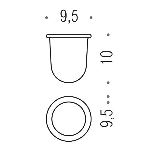 Immagine di Colombo Design RICAMBIO bicchiere, vetro acidato naturale B01520-VAN