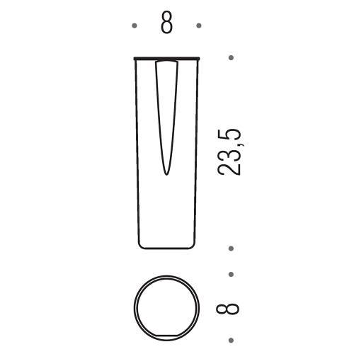 Immagine di Colombo Design RICAMBIO contenitore scovolo, materiale plastico B0559