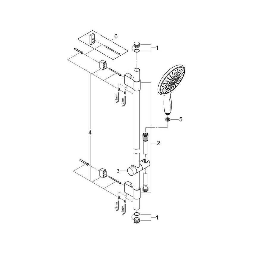 Immagine di Grohe Power&Soul® 160 Set asta Doccia, GROHE EcoJoy 27750000