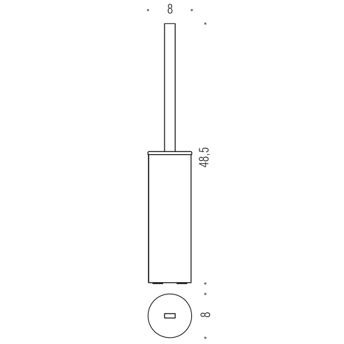 Immagine di Colombo Design NORDIC porta scopino d'appoggio, finitura cromo  B52060CR