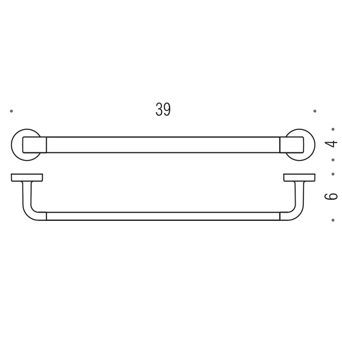 Immagine di Colombo Design NORDIC porta salviette L.39 cm, finitura cromo  B52090CR