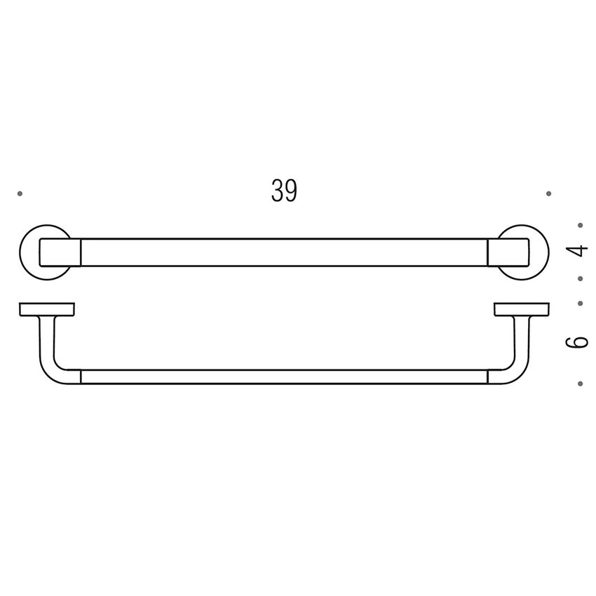 Immagine di Colombo Design NORDIC porta salviette L.39 cm, finitura cromo  B52090CR