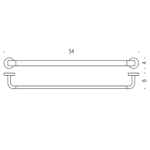 Immagine di Colombo Design NORDIC porta salviette L.54 cm, finitura cromo  B52100CR