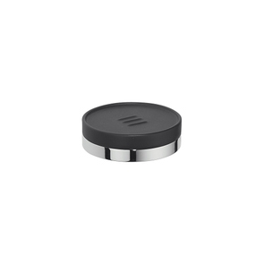 Immagine di Colombo Design NORDIC porta sapone d'appoggio, finitura cromo/nero opaco B52400CR-CNO