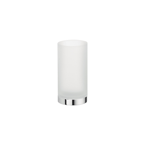 Immagine di Colombo Design NORDIC set da appoggio con dispenser sapone, porta sapone e bicchiere, finitura cromo SETNO004