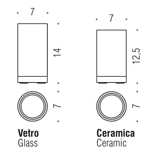 Immagine di Colombo Design NORDIC bicchiere d'appoggio, finitura cromo/bianco opaco B52410CR-CBO