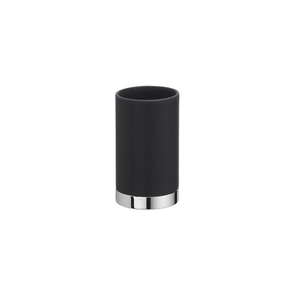 Immagine di Colombo Design NORDIC bicchiere d'appoggio, finitura cromo/nero opaco B52410CR-CNO
