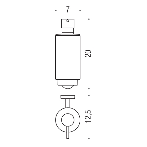 Colombo Design B93190CR-VAN LAND dipenser porta sapone liquido d'appoggio,  finitura cromo