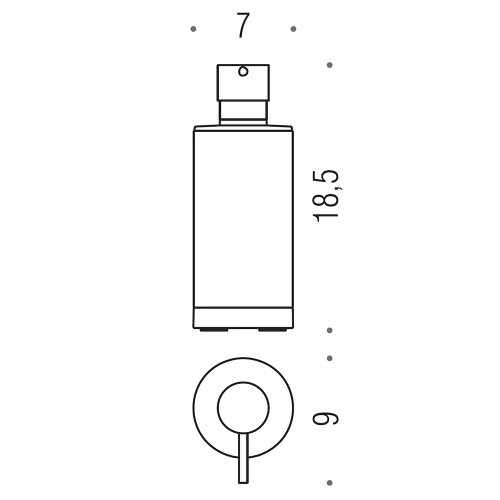 Immagine di Colombo Design NORDIC set da appoggio con dispenser sapone, porta sapone e bicchiere, finitura cromo SETNO004