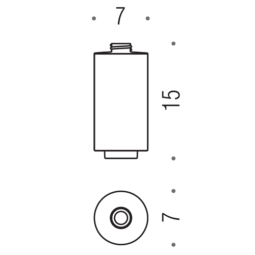 Immagine di Colombo Design RICAMBIO contenitore per dispenser sapone liquido, vetro acidato naturale B93660-VAN