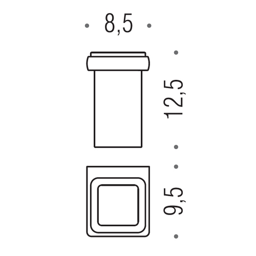 Immagine di Colombo Design LULÙ porta bicchiere, finitura cromo  B62020CR-VAN