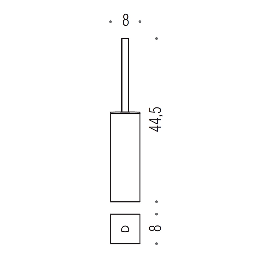 Immagine di Colombo Design LULÙ porta scopino d'appoggio, finitura cromo  B62060CR