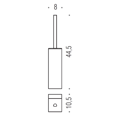 Immagine di Colombo Design LULÙ porta scopino sospeso, finitura cromo  B62070CR