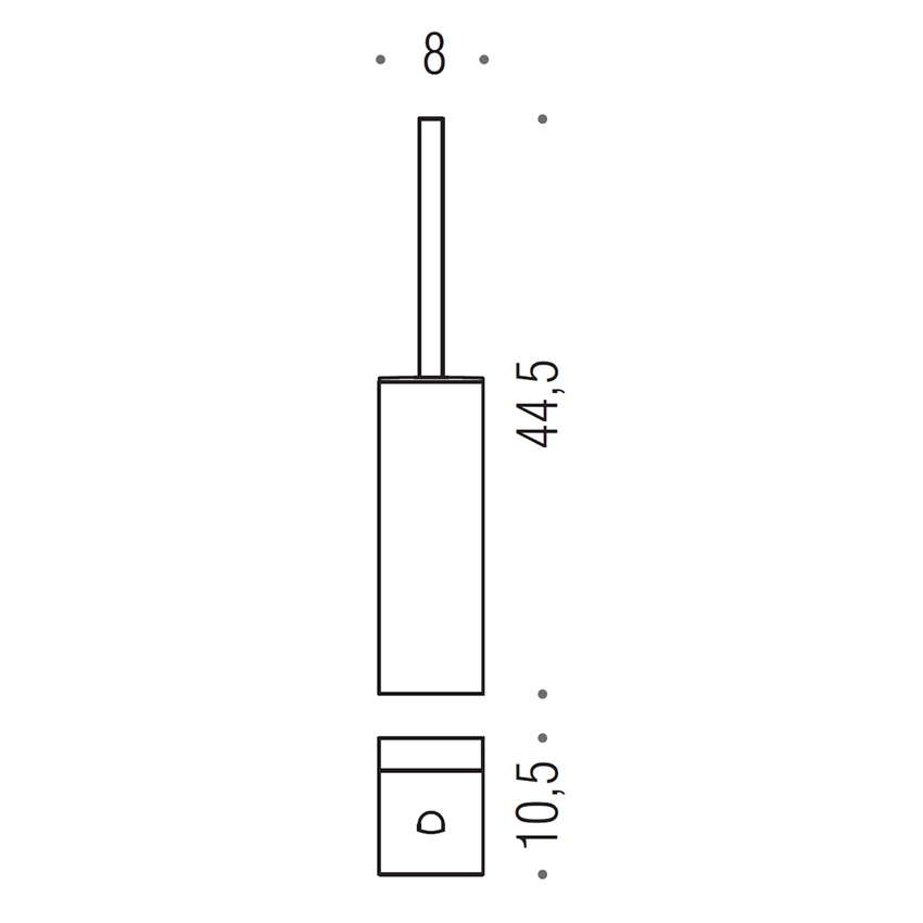 Immagine di Colombo Design LULÙ porta scopino sospeso, finitura cromo  B62070CR
