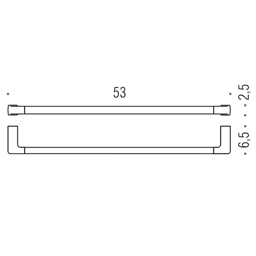 Immagine di Colombo Design LULÙ porta salvietta L.53 cm, finitura oro B62100HPS