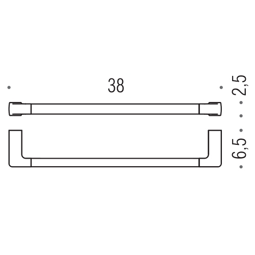 Immagine di Colombo Design LULÙ porta salvietta L.38 cm, finitura oro B62090HPS