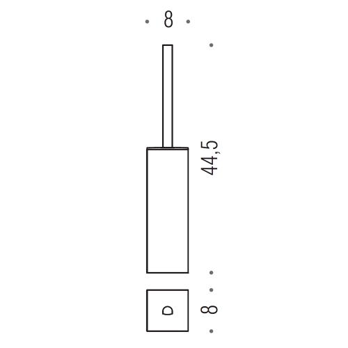 Immagine di Colombo Design LULÙ porta scopino d'appoggio in ABS, finitura cromo B62260CR