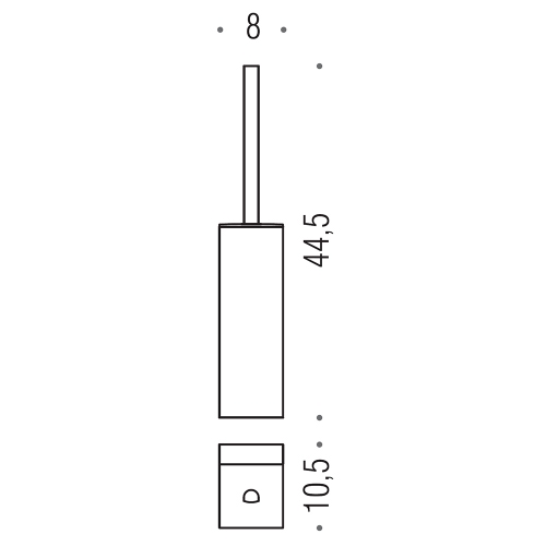 Immagine di Colombo Design LULÙ porta scopino sospeso in ABS, finitura cromo B62270CR