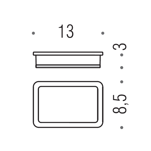 Immagine di Colombo Design LULÙ porta sapone d'appoggio, finitura cromo  B62400CR-VAN