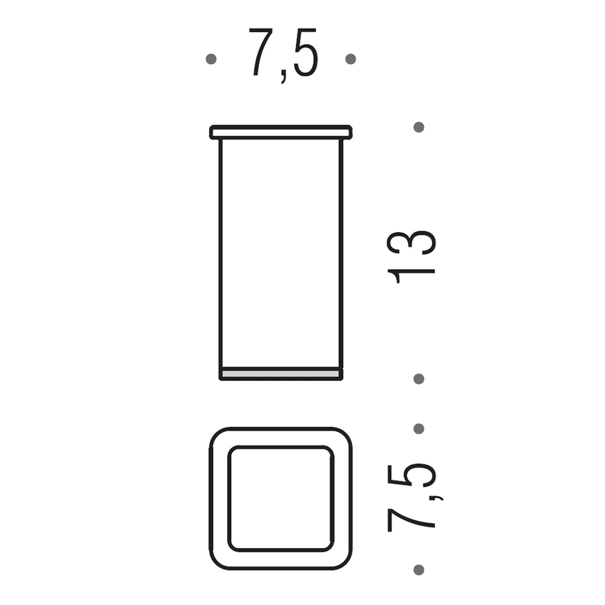 Immagine di Colombo Design LULÙ porta bicchiere d'appoggio, finitura cromo  B62410CR-VAN