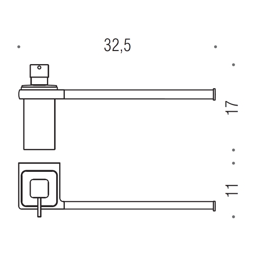 Immagine di Colombo Design LULÙ dispenser sapone liquido e porta salvietta per bidet, finitura cromo  B62740CR-VAN