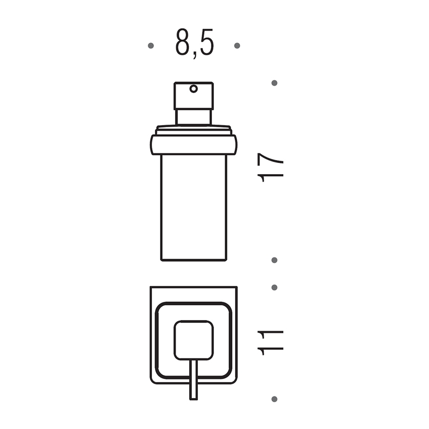 Colombo Design B93290SS-VAN OVER dispenser sapone liquido d'appoggio,  finitura satinato