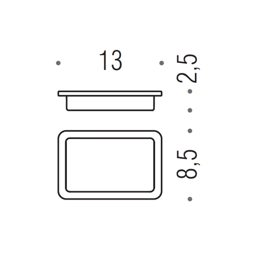 Immagine di Colombo Design RICAMBIO porta sapone, vetro acidato naturale B62510-VAN