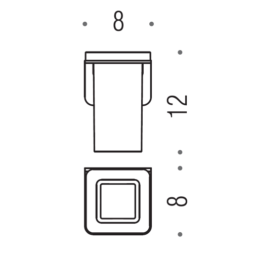 Immagine di Colombo Design OVER porta bicchiere, finitura satinato (fissaggio biadesivo) B70020SS-VAN