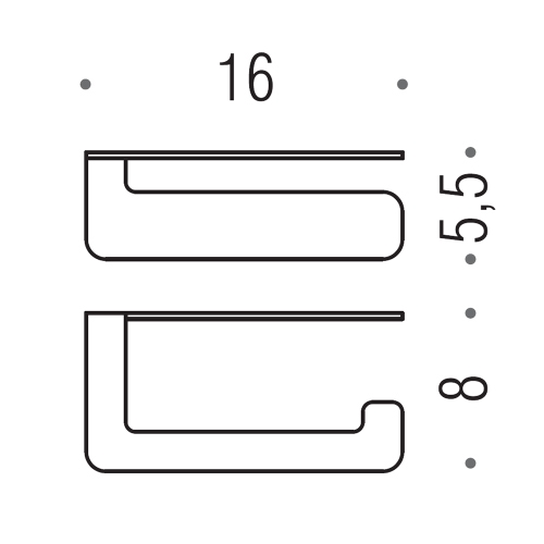 Immagine di Colombo Design OVER porta rotolo, finitura satinato (fissaggio biadesivo) B70080SS