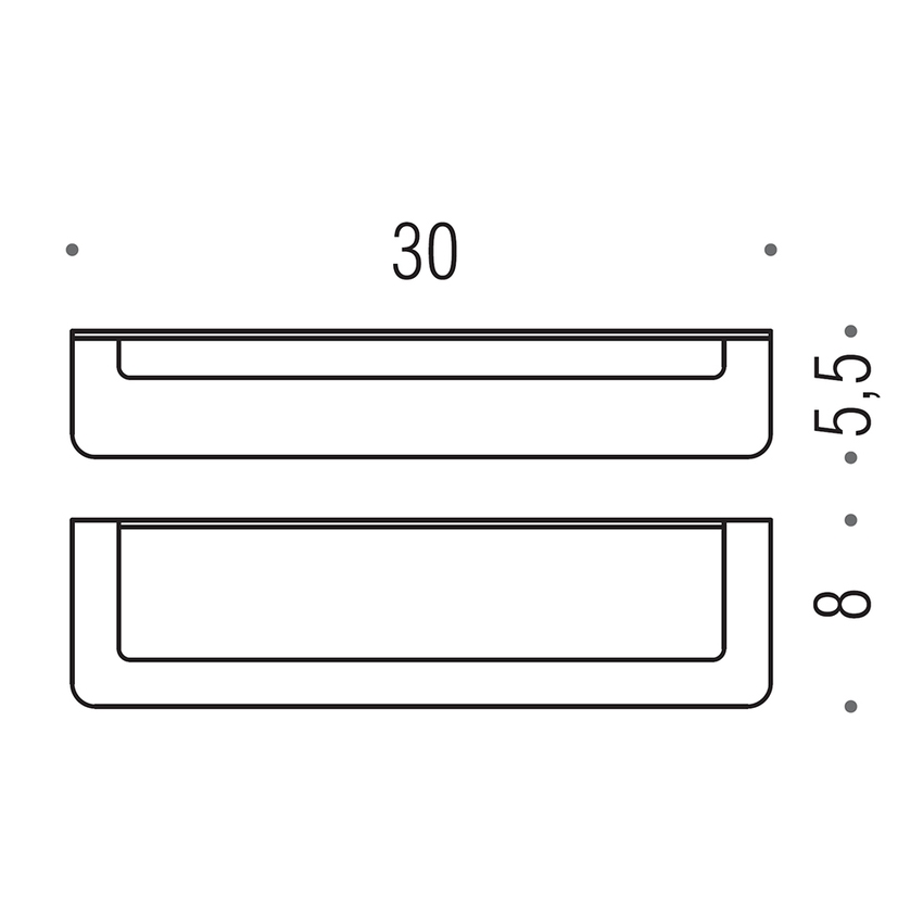 Immagine di Colombo Design OVER porta salvietta L.30 cm, finitura satinato B7009VSS