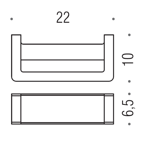 Immagine di Colombo Design OVER porta salvietta ad anello, finitura satinato (fissaggio biadesivo) B70310SS