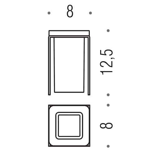 Immagine di Colombo Design OVER bicchiere d'appoggio, finitura satinato B70410SS-VAN