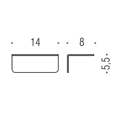 Immagine di Colombo Design OVER svuota tasche, finitura satinato (fissaggio biadesivo) B70700SS