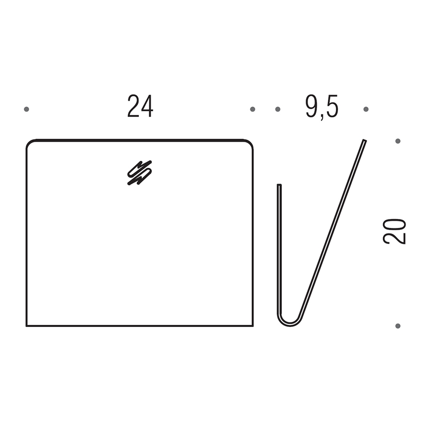 Immagine di Colombo Design OVER porta riviste, finitura satinato (fissaggio biadesivo) B70710SS