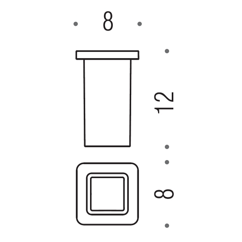 Immagine di Colombo Design RICAMBIO bicchiere, vetro acidato naturale B70520-VAN