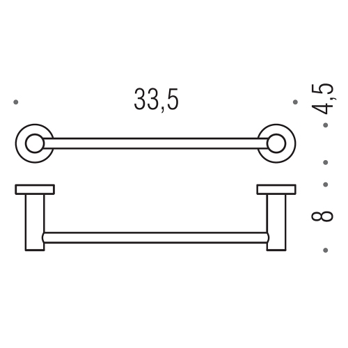 Immagine di Colombo Design PLUS porta salviette L.33.5 cm, finitura cromo W49090CR