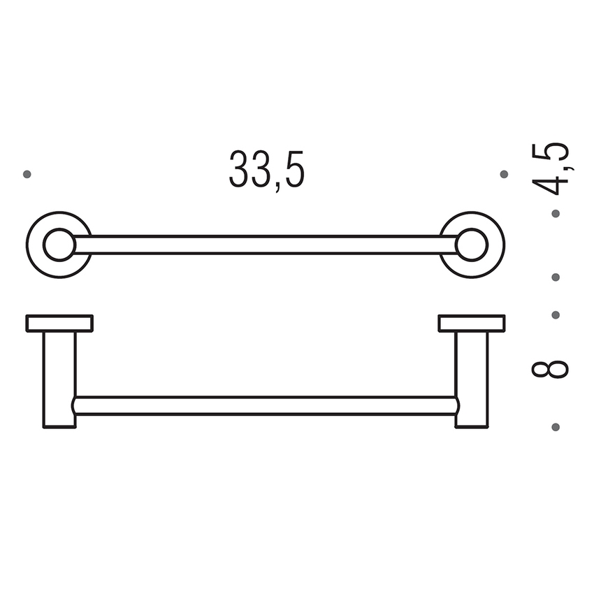 Immagine di Colombo Design PLUS porta salviette L.33.5 cm, colore nero finitura opaco W49090NM